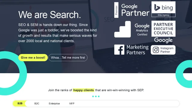 Search Engine People website screenshot