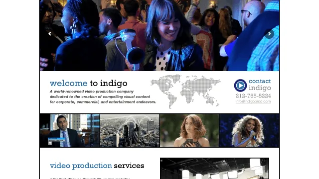 Indigo Productions website screenshot