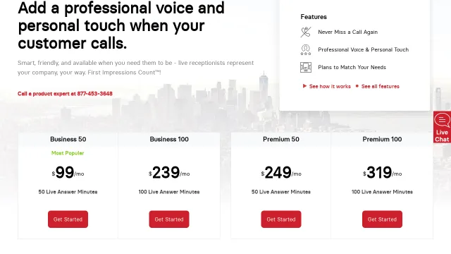 Davinci Virtual Office Solutions website screenshot