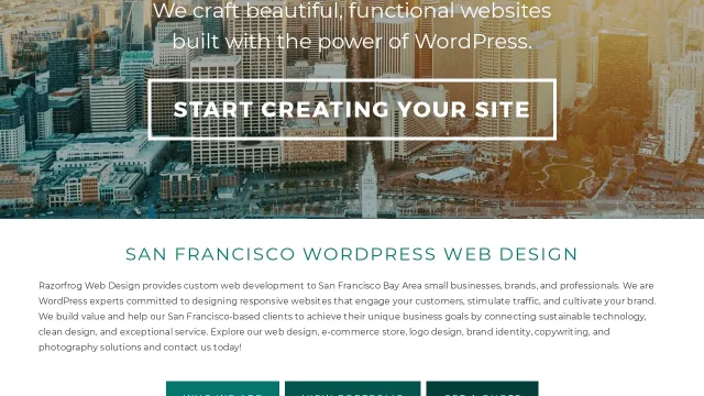 Razorfrog Web Design website screenshot