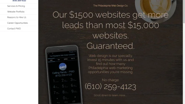Philadelphia Web Design website screenshot