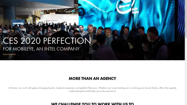Ruckus website screenshot