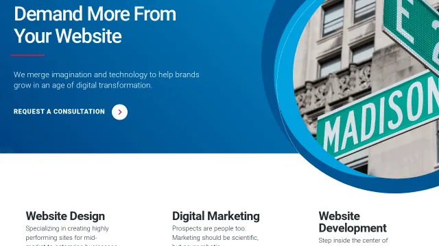 Blue Fountain Media website screenshot