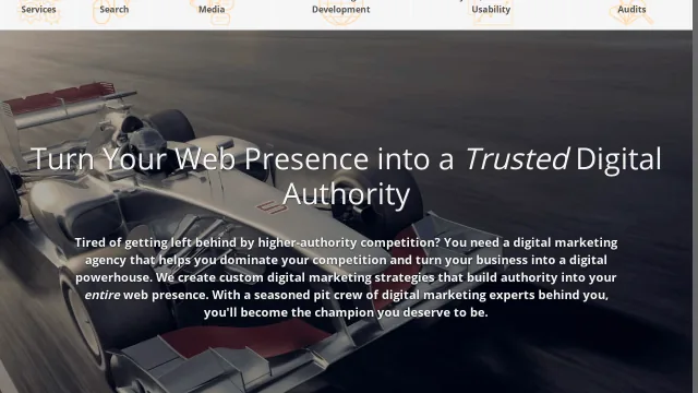 Pole Position Marketing website screenshot