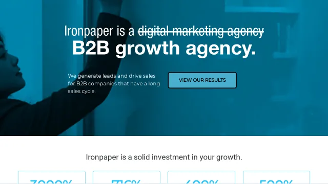 Ironpaper website screenshot