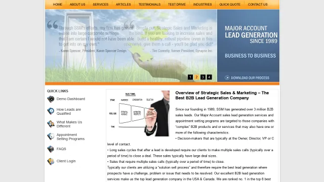Strategic Sales & Marketing website screenshot