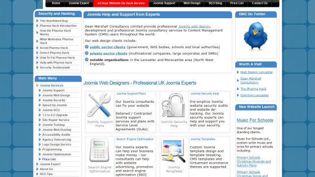 Dean Marshall Consultancy website screenshot