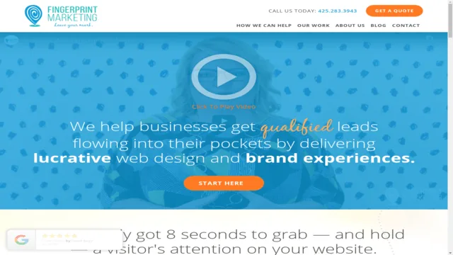 Fingerprint Marketing website screenshot