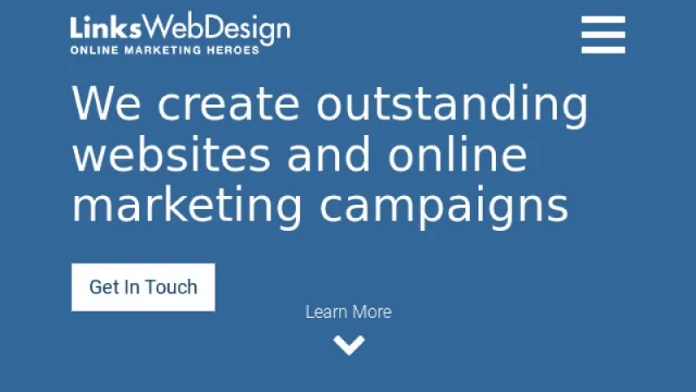 Links Web Design website screenshot