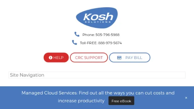 Kosh Solutions website screenshot