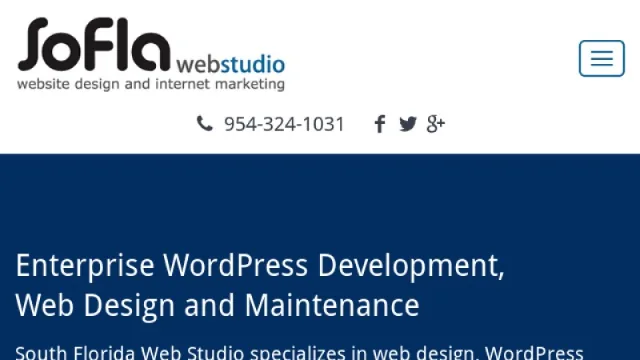 South Florida Web Studio website screenshot
