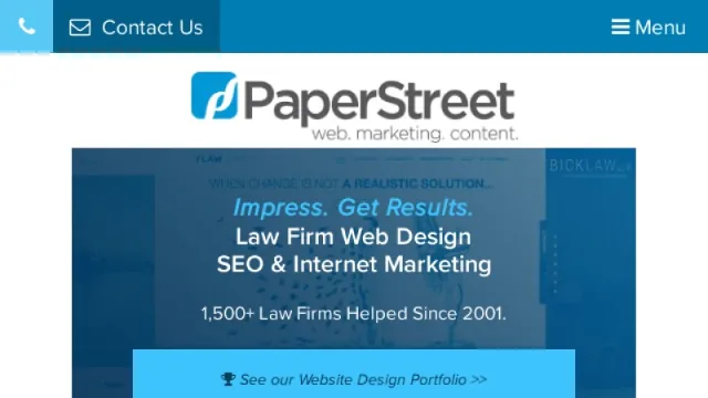 PaperStreet Web Design website screenshot