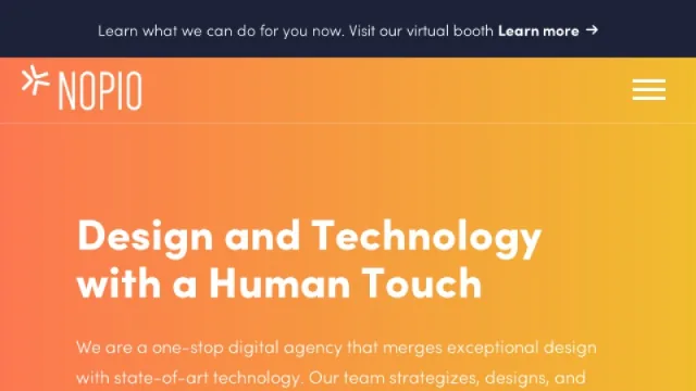 Nopio website screenshot