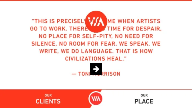 The VIA Agency website screenshot