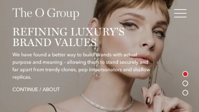 The O Group website screenshot