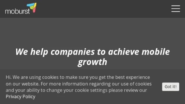 Moburst website screenshot