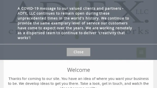 ADFX LLC website screenshot