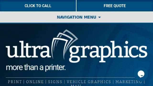 Ultra Graphics website screenshot