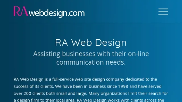 Ra Web Design website screenshot