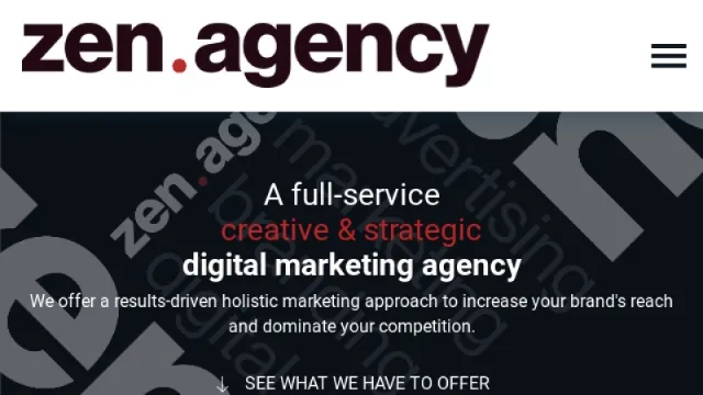 Zen Agency website screenshot