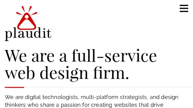 Plaudit Design website screenshot