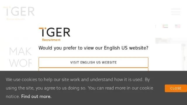 Tiger Recruitment Ltd. website screenshot