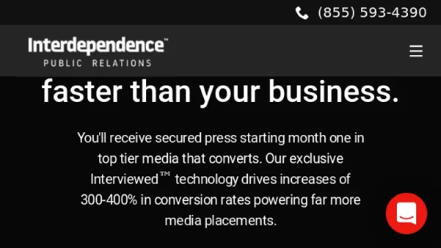 Interdependence website screenshot