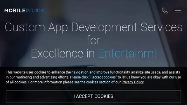 MobileRoadie website screenshot