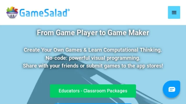 GameSalad website screenshot