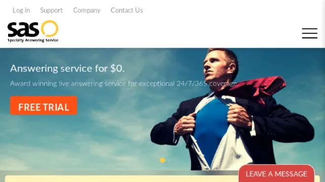 Specialty Answering Service website screenshot