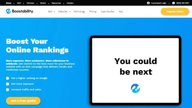 Boostability website screenshot