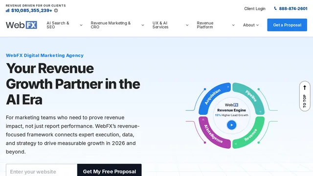WebFX – Digital Marketing for the AI Era website screenshot